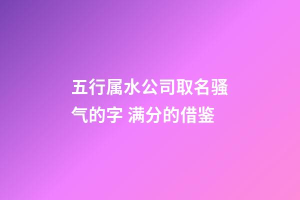 五行属水公司取名骚气的字 满分的借鉴-第1张-公司起名-玄机派